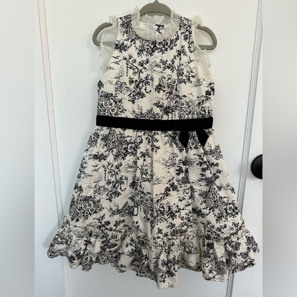 JANIE AND JACK Black and White Toddler Girl’s Dress